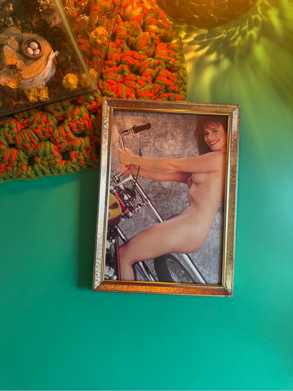 🔥 September 1987 Easyriders Reversible Framed Centerfold; “Lynne Lee” 🔥